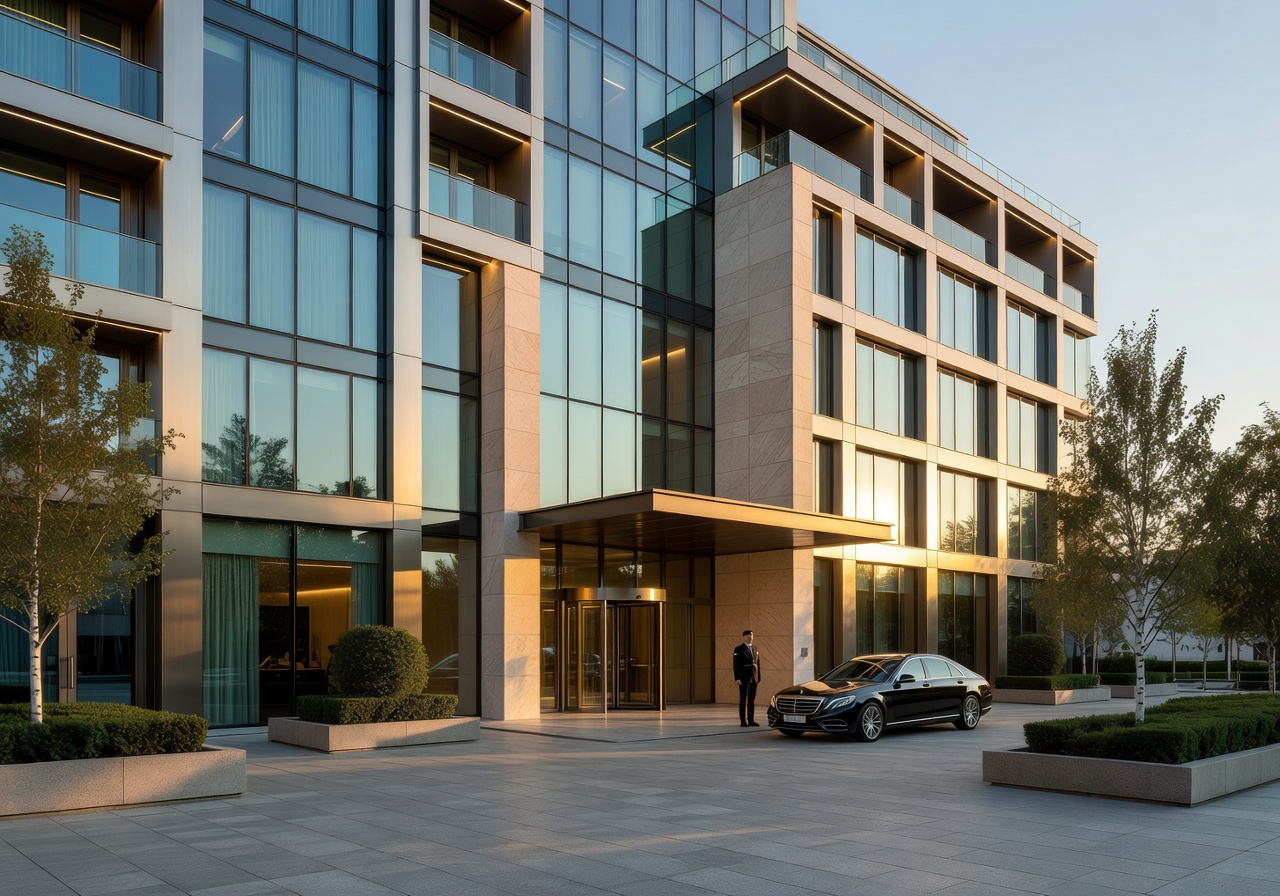 Grand Hyatt Berlin luxury skyline hotel exterior
