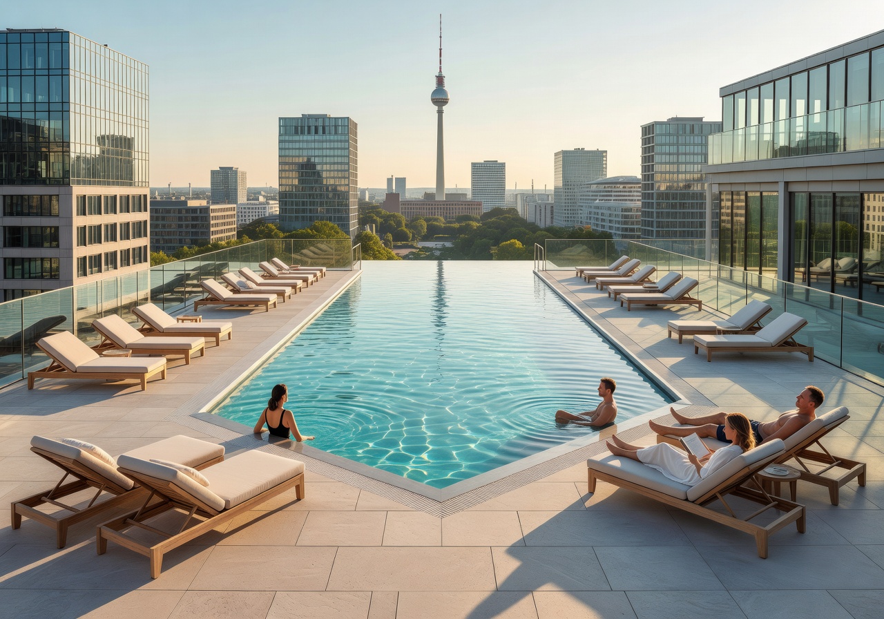 Grand Hyatt Berlin rooftop spa pool